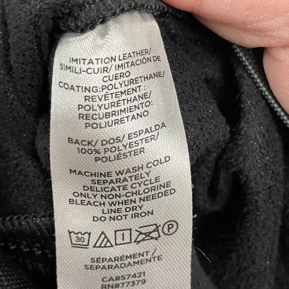 Ann Taylor Black Faux Leather Pants Size L Petite - Picture 6 of 6